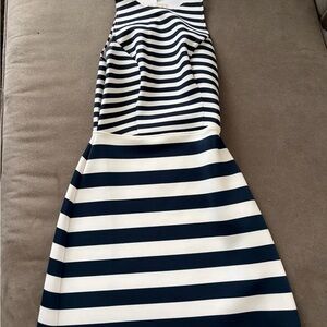 Womens Abercrombie Navy and White Striped Dress